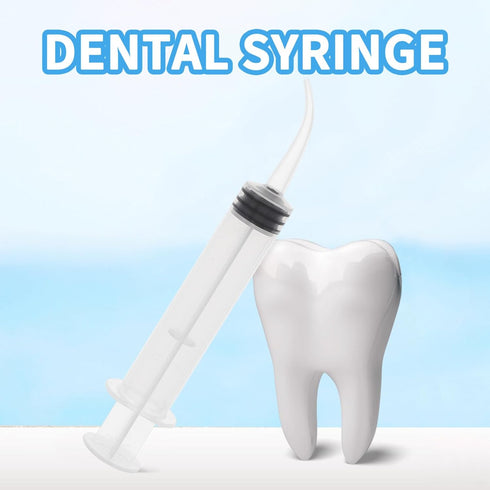 4pcs Disposable Dental Irrigation Syringe with Curved Tip Colostrum Syringes for Dental Care