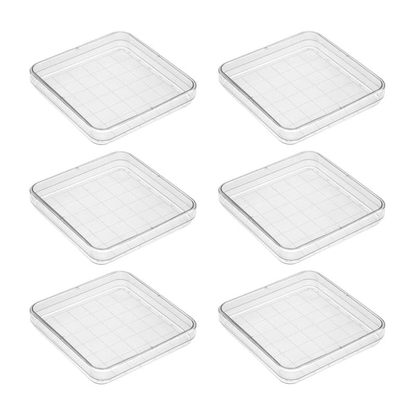 Othmro Rectangular Plastic Petri Dish 100mmx17mm, 10pcs Pipettes for Culturing Cells and Scientific Use