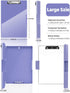 Clearview Clipboard with 2 Storage, Heavy Duty Dry Erase 8.5x11 Clipboards with Pen Holder, Light Purple