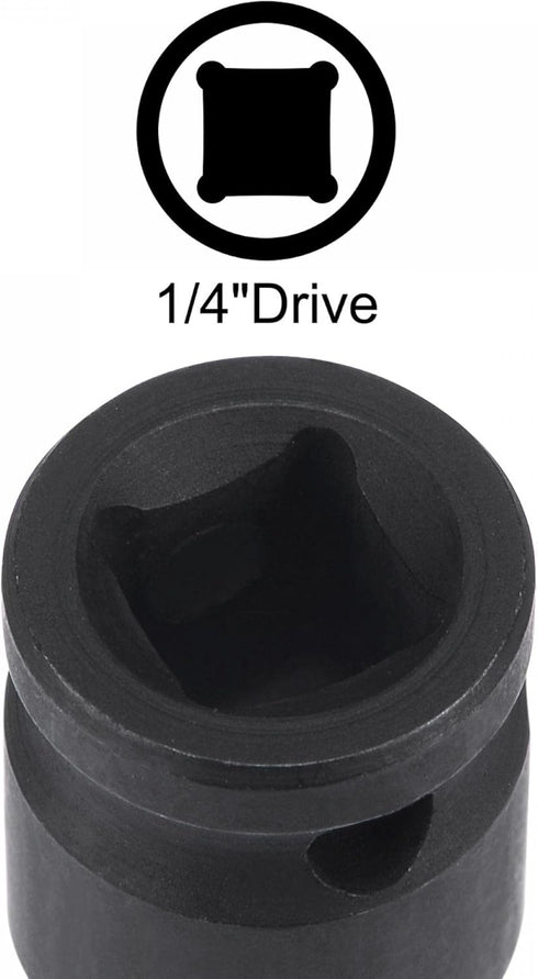 uxcell T20 Impact Torx Bit Socket, 35mm Length, 1/4" Square Drive, CR-MO Metric Sizes
