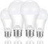 E26 LED Bulb, 60W Equivalent, 9W Medium Screw Base, Non-Dimmable, Daylight White 5000K, 4 Packs