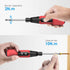AMIR Cordless Screwdriver Set, Rechargeable Electric Tool Kit with USB Cable and LED Lights, Red
