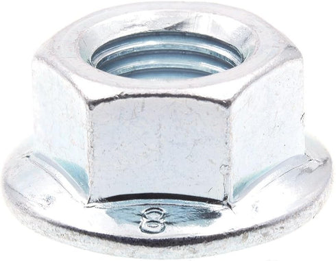 Prime-Line 9095244 Flange Nuts - Class 8 Metric, M10-1.25, Zinc Plated Steel (10 Pack)