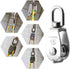 2PCS Lifting Single Pulley - Stainless Steel Heavy Duty Swivel Rope Pulley Block M15