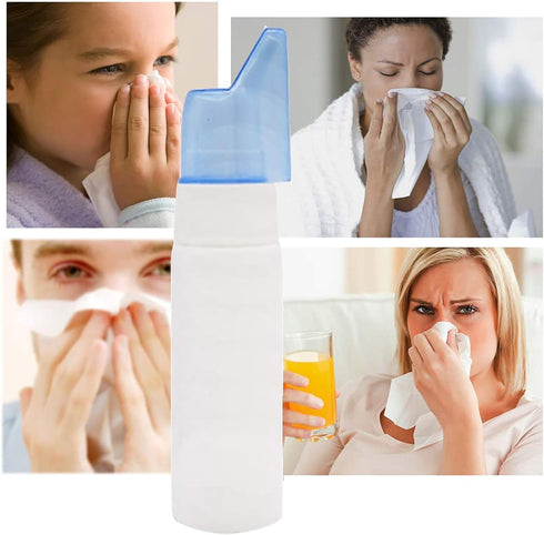 Empty Glass Nasal Spray Bottle with Press Spray, 2 Oz Refillable Portable Atomizer for Beauty
