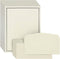 Premium Stationery Paper Set with Envelopes (Ecru and Black 48-Pack)