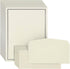 Premium Stationery Paper Set with Envelopes (Ecru and Black 48-Pack)