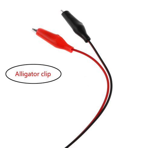 Crocodile Clamps Test Wire 50cm/19.69inch Double Alligator Clips to USB Male Connector Cable Copper Test Lead for Testing Circuit