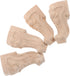 Baluue 4pcs Carved Solid Wood Furniture Legs 12x6cm Replacement Dresser Feet Sofa