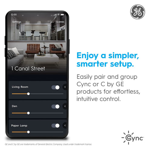 Cync GE Smart Remote, Wire-Free, Battery-Powered, White Tones Control, Bluetooth Remote