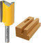 POWERTEC Tungsten Carbide Tipped Double Flute Straight Router Bit, 1/4 " Shank,