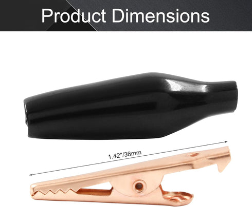 20pcs Heavy Duty Insulated Alligator Clips, 30A Copper Metal Clamps for Electrical Testing