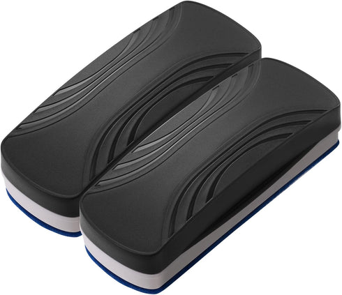 Ddaowanx Magnetic Dry Erase Eraser, Glass Board Eraser, Pack of 2 for School and Office Supplies (Black)