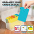 H4D 3x5 Inches 25 Index Card Holder with Plastic Dividers, Clear