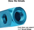 Beduan 1/4" 2 Way 5 Port Aluminum Air Hose Inline Manifold Block Splitter, Pneumatic Compressor Fitting