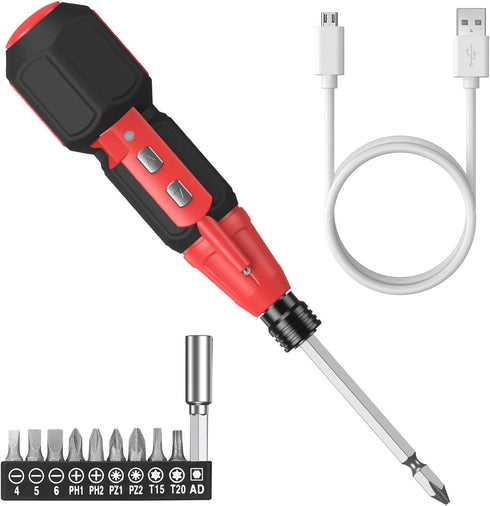 AMIR Cordless Power Screwdriver, Rechargeable Electric Screwdriver Set, Portable Home Repair Tool Kit