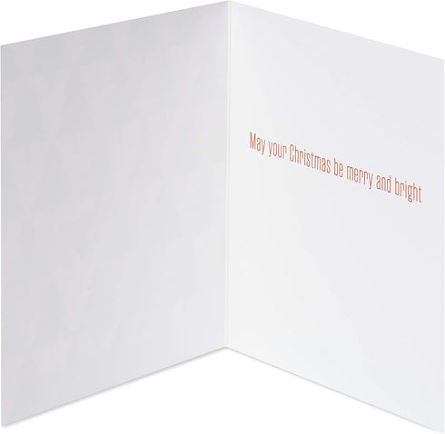 Papyrus Petite Holiday Christmas Cards Boxed, Glitter Pine Trees with Santa (20-Count)