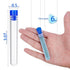 Teenitor 50 Pack Clear Plastic Test Tubes with Blue Caps, 13×78mm, Great for Halloween Party