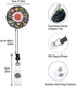 Badge Reel Retractable Badge Holder with Carabiner and Alligator Clip On ID Card Holders (Amazing Floral 3pack)