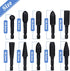 Mesee 10 Pieces Rotary Burr Rasp Set, 1/4 Inch Hex Shank Quick Change Wood Carving Drill Bits