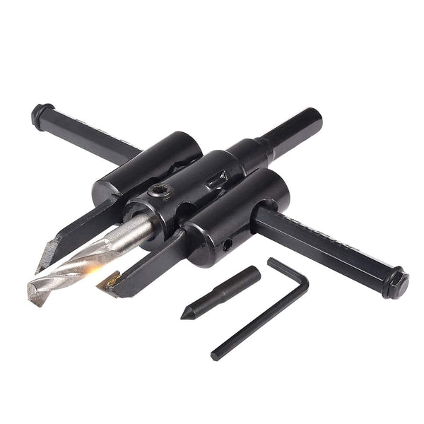 KATUR Adjustable Circle Hole Cutter Saw Kit, 30mm to 120mm, Wood Drywall Drill Bit Saw
