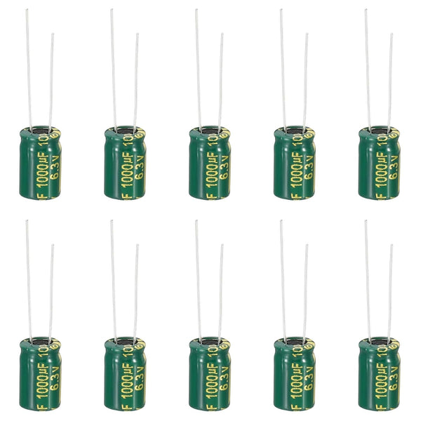 PATIKIL 6.3V 1000uF Electrolytic Capacitors, 10Pcs Aluminum High Frequency Capacitors for TV, LCD Monitor,
