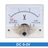 uxcell DC 0-3V Analog Panel Voltage Gauge Volt Meter 85C1 2.5% Error Margin
