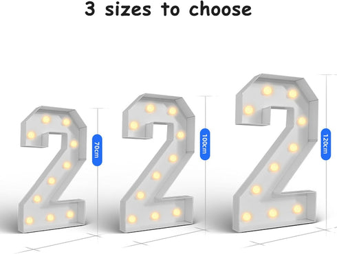 HYQFSAD 4, 70cm/2.3FT) LED Marquee Letters Large Light Up Letters Sign for Baby Shower Birthday Engagement Wedding Bar