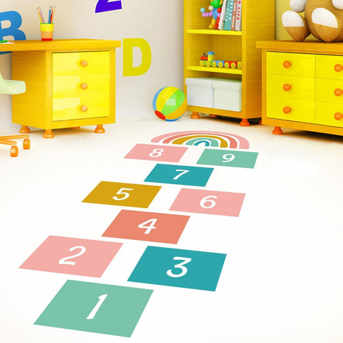 Generic Number hopscotchs Mat Decals - Number Lattice Floor Sticker, hopscotchs Play Mat | Classroom Decor Sensory Path