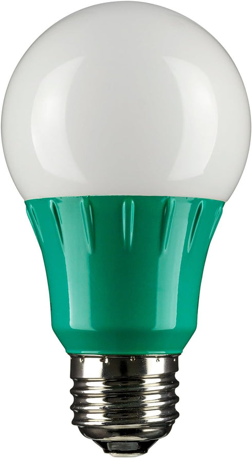 Sunlite 80146 LED A19 Colored Light Bulb, 3 Watts (25w Equivalent), E26 Medium Base, Non-Dimmable, UL Listed, Party Decoration, Holiday Lighting, 1 Count, Green by Sunlite