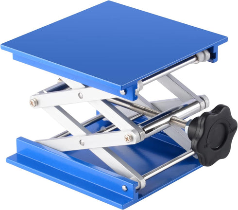 Lab Jack, 6x6 inch Anodized Aluminum Laboratory Support Jack with 10 KG Support Weight, 2.4 to 10.2 inch Lift