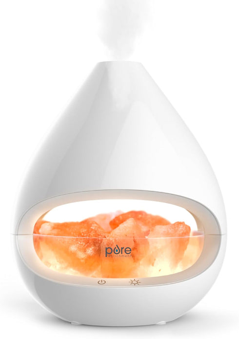 Pure Enrichment PureGlow Crystal - 2-in-1 Himalayan Salt Lamp & Ultrasonic Essential