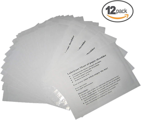 VANRA Shredder Lubricant Sheets, Pack of 12