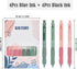 BAYTORY 8 Pcs Retractable Erasable Gel Pens, 4 Blue & 4 Black Ink 0.5mm Fine Point with Cute Eraser