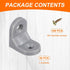 50pcs 0.7"x0.9" (16.6x23.1mm) 90 HARFINGTON Plastic l Brackets Small Round l Shape Bracket Degree Right Angle Corner