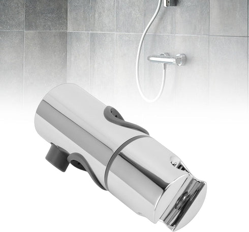 360 Adjustable Shower Head Holder for Slide Bar, Universal Handheld Shower Bracket with Rotation, Wall Mount Bathroom