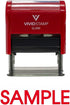 Sample Self Inking Rubber Stamp - Medium (Red Ink)
