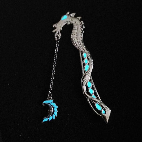 Metal Bookmarks with Chain, Unique Glow in The Dark Bookmark, Inspirational Book Markers for Book Lovers