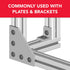 8020 10 Pack Steel Standard Slide in T-Nut for 80/20 Aluminum Extrusion T Slot Accessories