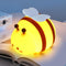 ollycasa Bee Night Light, Cute Silicone Animal Bedside Lamp, Night Lamp for Kids