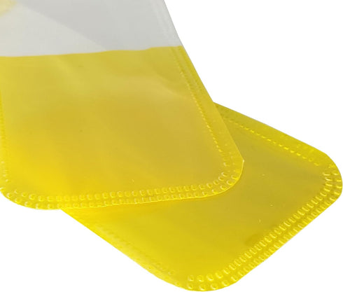 100pcs 2.36 inch 10.63 inch) Clear Window Half Color Back Hang Hole Resealable Storage Bags for Stationary, Beauty