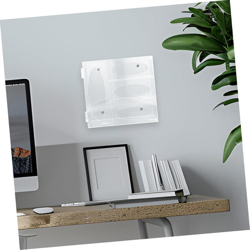 1 Set NUOBESTY Wall Mount Glove Dispenser Box Acrylic Mask and Glove Holder Storage Container for Home and Office