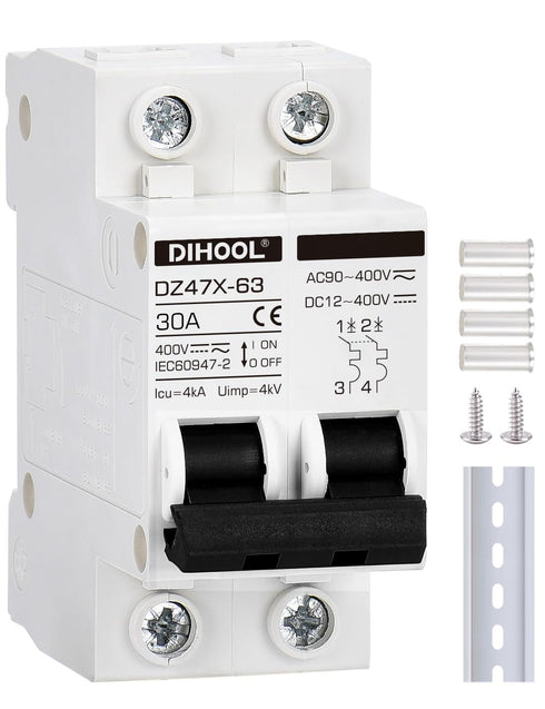 Miniature Circuit Breakers 30 Amp 12V-400V AC DC (10A 15A 20A 25A 40A 50A 60A Optional) for Solar Panel PV System