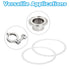 4pcs 145mm 125mm PATIKIL Tri Clamps Gasket, OD ID Sanitary TC Tri Clamps Gasket Tri Pipe Silicone Ferrule Washers Tube