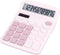 Cute Pink Desktop Calculator with Big Buttons, Dual Power Source, Large Display Screen, Perfect for Office, Teachers,