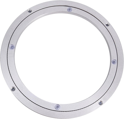 ChiweiJ (10 inches*H8.5MM) Heavy Duty Aluminium Alloy Rotating Bearing Plate, Round Table Turntable for Dining Cake