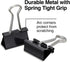 Staples 395200 Medium Binder Clips, Bulk Pack, Black, 1 1/4-Inch Size, 144/Pk