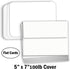 5" 7", 100 lb 100 Pack Hamilco White Cardstock Paper with Rounded Corners x Cover, Blank Note, Greeting & Invitation