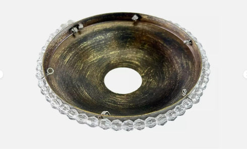 Generic 4 x 0.4 Wall Sconce BOBECHE Beaded Edge 1" Hole 7 Silver