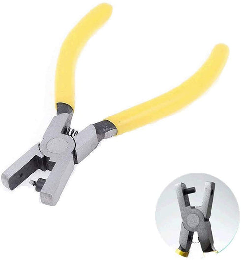 XMHF 2mm Round Hole Punch Pliers for Sheet Metal, Yellow